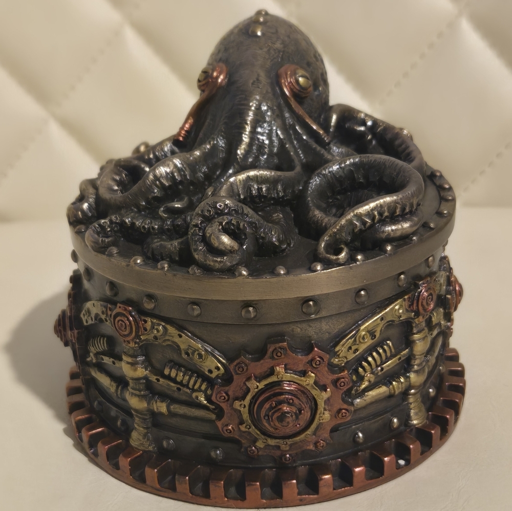 Steampunk Octopus Vanity Storage Keepsake